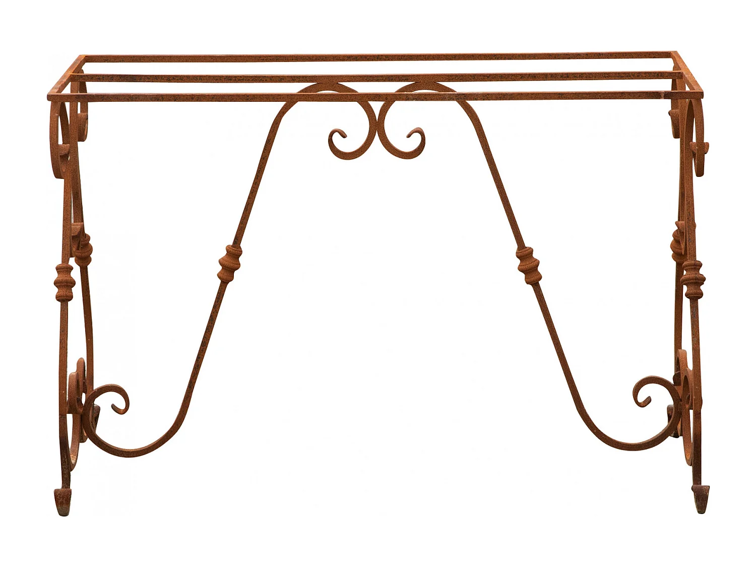 BISCOTTINI Banc - Finition Fer Forgé Rouge - Banc de Bureau - Banc de Jardin - Mobilier - Banc de Café - Balcon - Terrasse - 110x50x72 cm