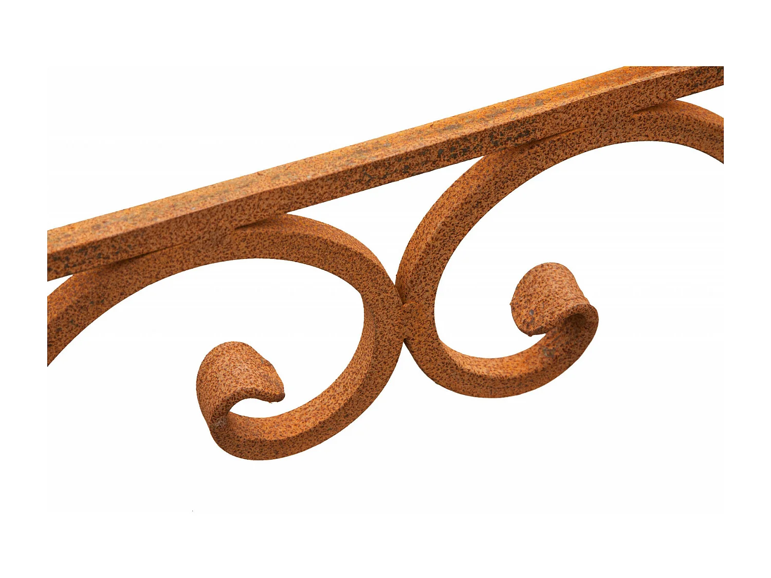 BISCOTTINI Banc - Finition Fer Forgé Rouge - Banc de Bureau - Banc de Jardin - Mobilier - Banc de Café - Balcon - Terrasse - 110x50x72 cm