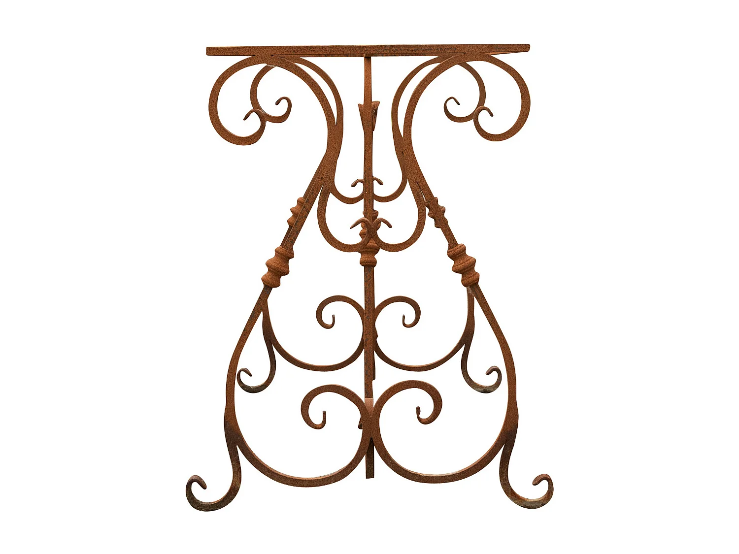 BISCOTTINI Banc - Finition Fer Forgé Rouge - Banc de Bureau - Banc de Jardin - Mobilier - Banc de Café - Balcon - Terrasse - 110x50x72 cm