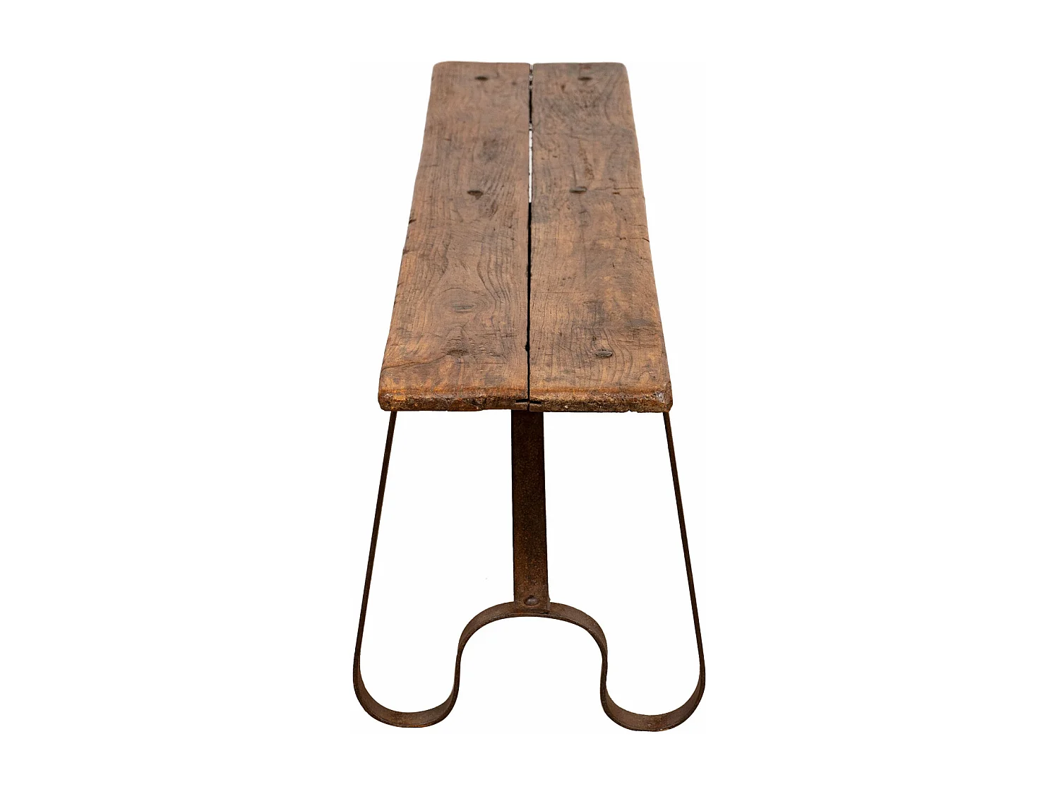 Banc BISCOTTINI - Fabriqué en bois et fer - Parfait pour banc de bureau vintage - Banc de jardin - Banc de cuisine  153x40x46cm
