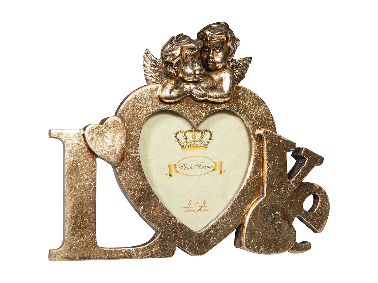 Cadre Photo BISCOTTINI - Finition Or Antique - Cadre d'Image - Présentoir - Décoratif - Décoration d'Intérieur - Salon - Salle à Manger - 23x13x18cm