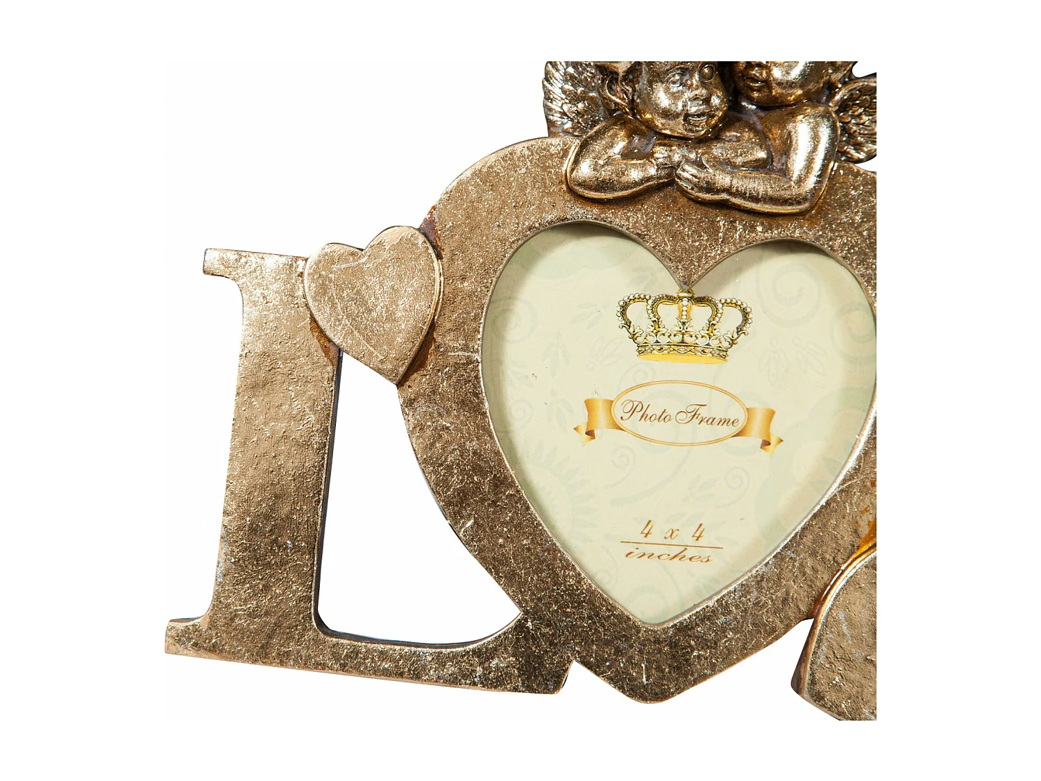 Cadre Photo BISCOTTINI - Finition Or Antique - Cadre d'Image - Présentoir - Décoratif - Décoration d'Intérieur - Salon - Salle à Manger - 23x13x18cm