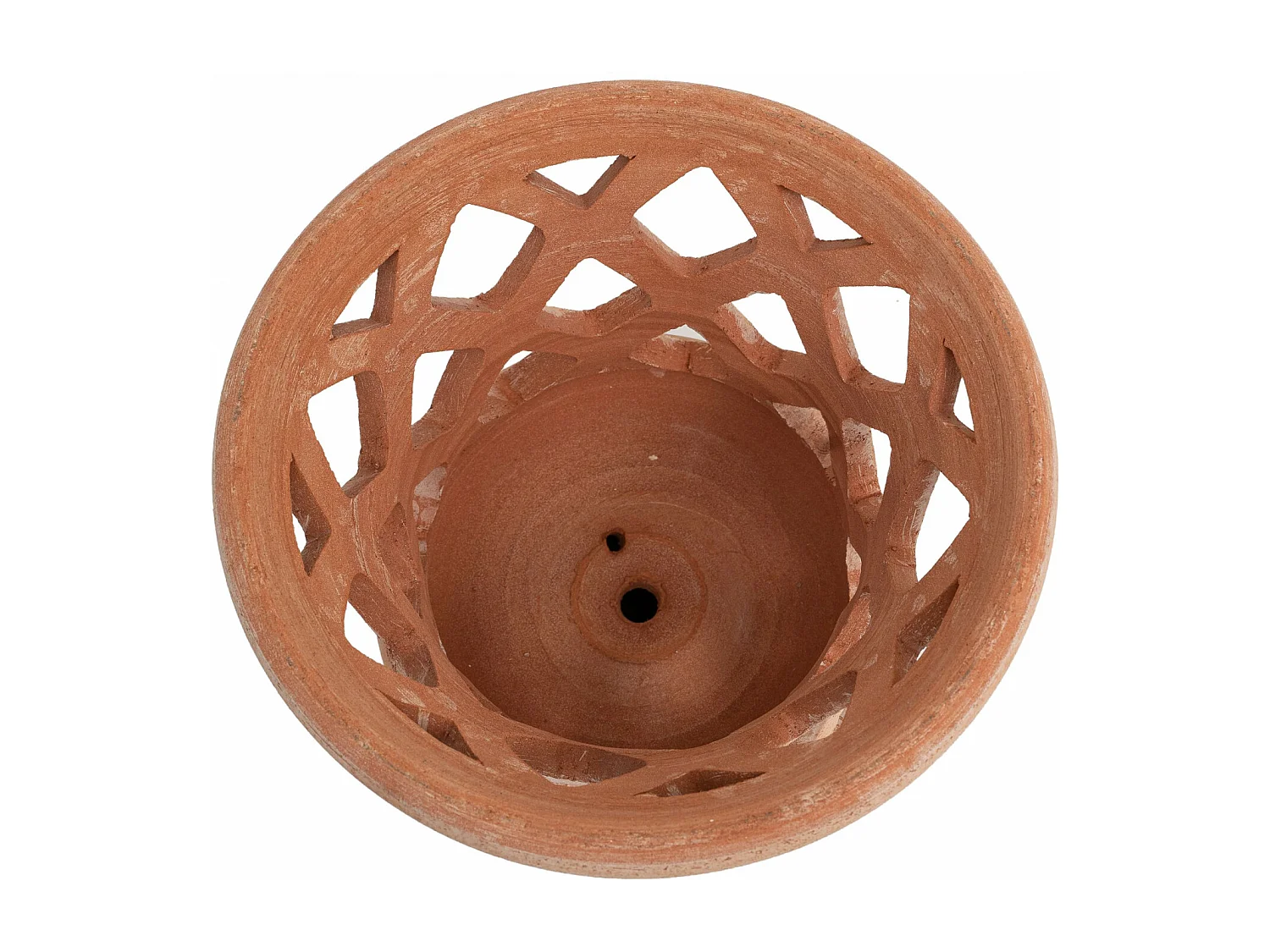 BISCOTTINI Lanterne murale - Terre cuite - Porte-bougie - Jardin - Extérieur - Mobilier - Décoratif - Décoration de jardin - 30x30x46 cm