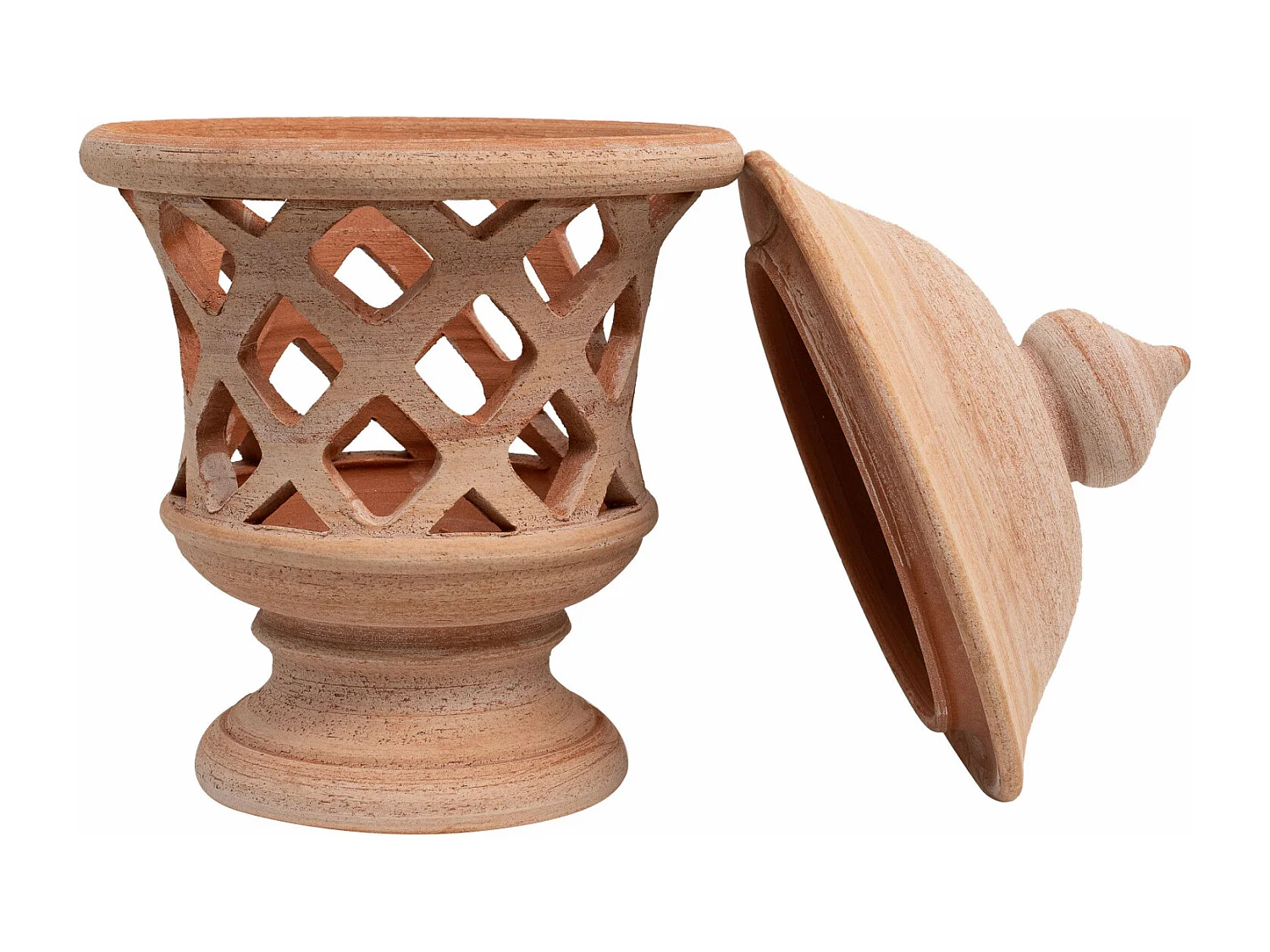 BISCOTTINI Lanterne murale - Terre cuite - Porte-bougie - Jardin - Extérieur - Mobilier - Décoratif - Décoration de jardin - 30x30x46 cm