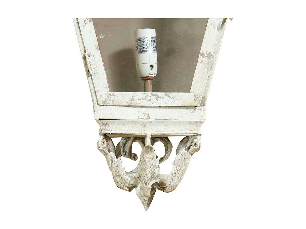 BISCOTTINI Applique murale - Finition blanc antique - Extérieur - Mobilier de jardin - Décoratif - Applique murale design - 28x16,5x61,5 cm