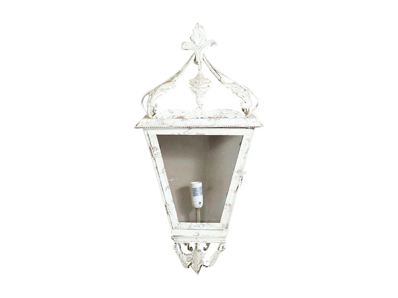 BISCOTTINI Applique murale - Finition blanc antique - Extérieur - Mobilier de jardin - Décoratif - Applique murale design - 28x16,5x61,5 cm