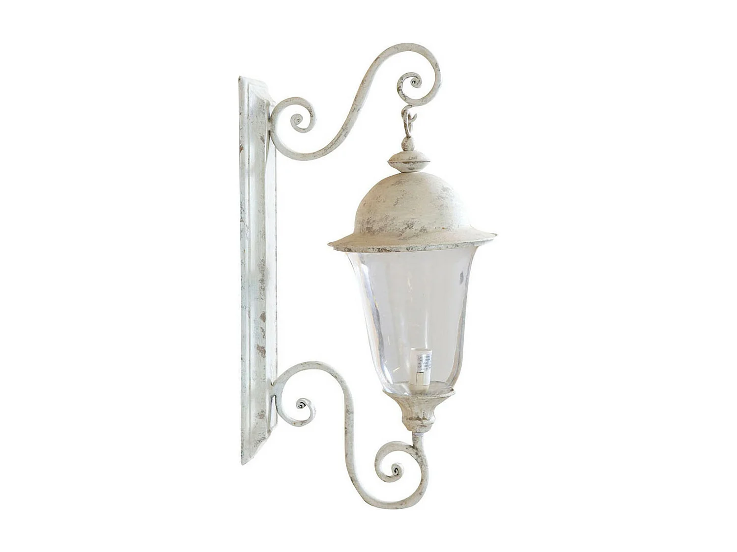 BISCOTTINI Applique murale - Finition blanc antique - Extérieur - Mobilier de jardin - Décoratif - Applique murale design - 28x20x54,5 cm