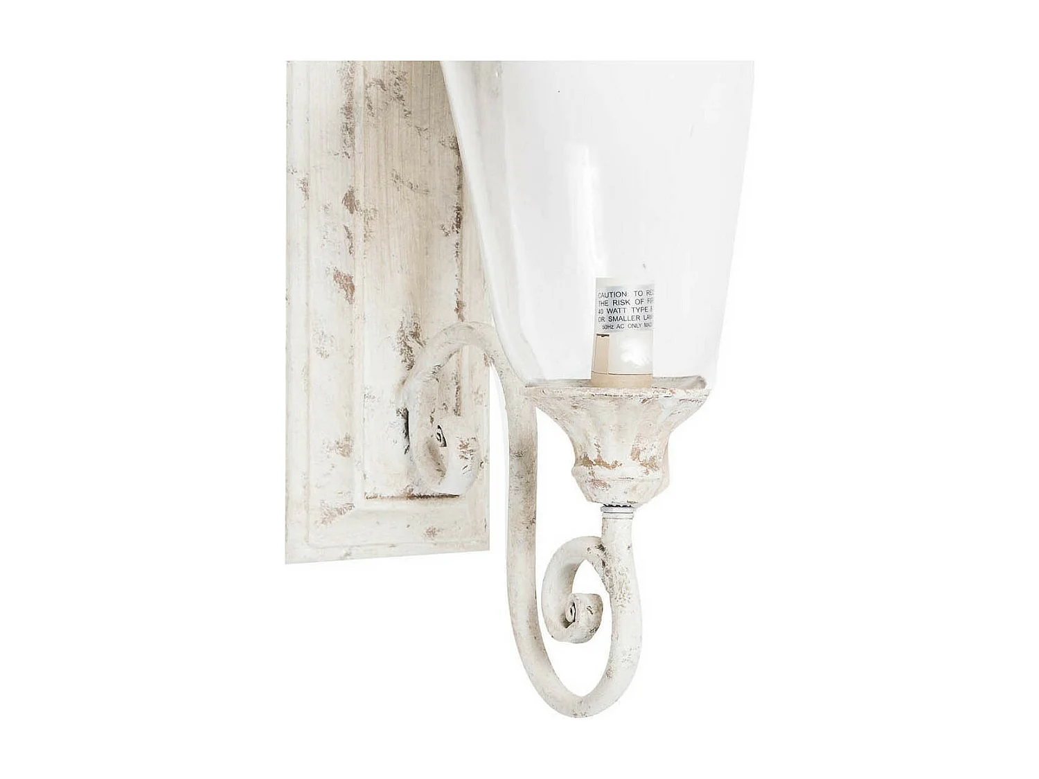 BISCOTTINI Applique murale - Finition blanc antique - Extérieur - Mobilier de jardin - Décoratif - Applique murale design - 28x20x54,5 cm