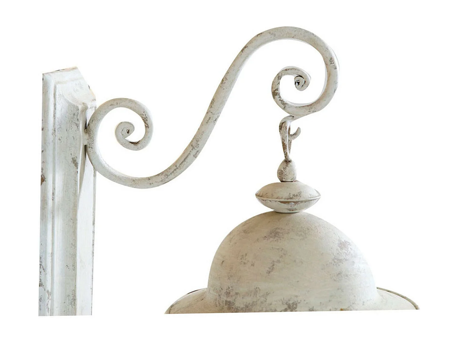 BISCOTTINI Applique murale - Finition blanc antique - Extérieur - Mobilier de jardin - Décoratif - Applique murale design - 28x20x54,5 cm