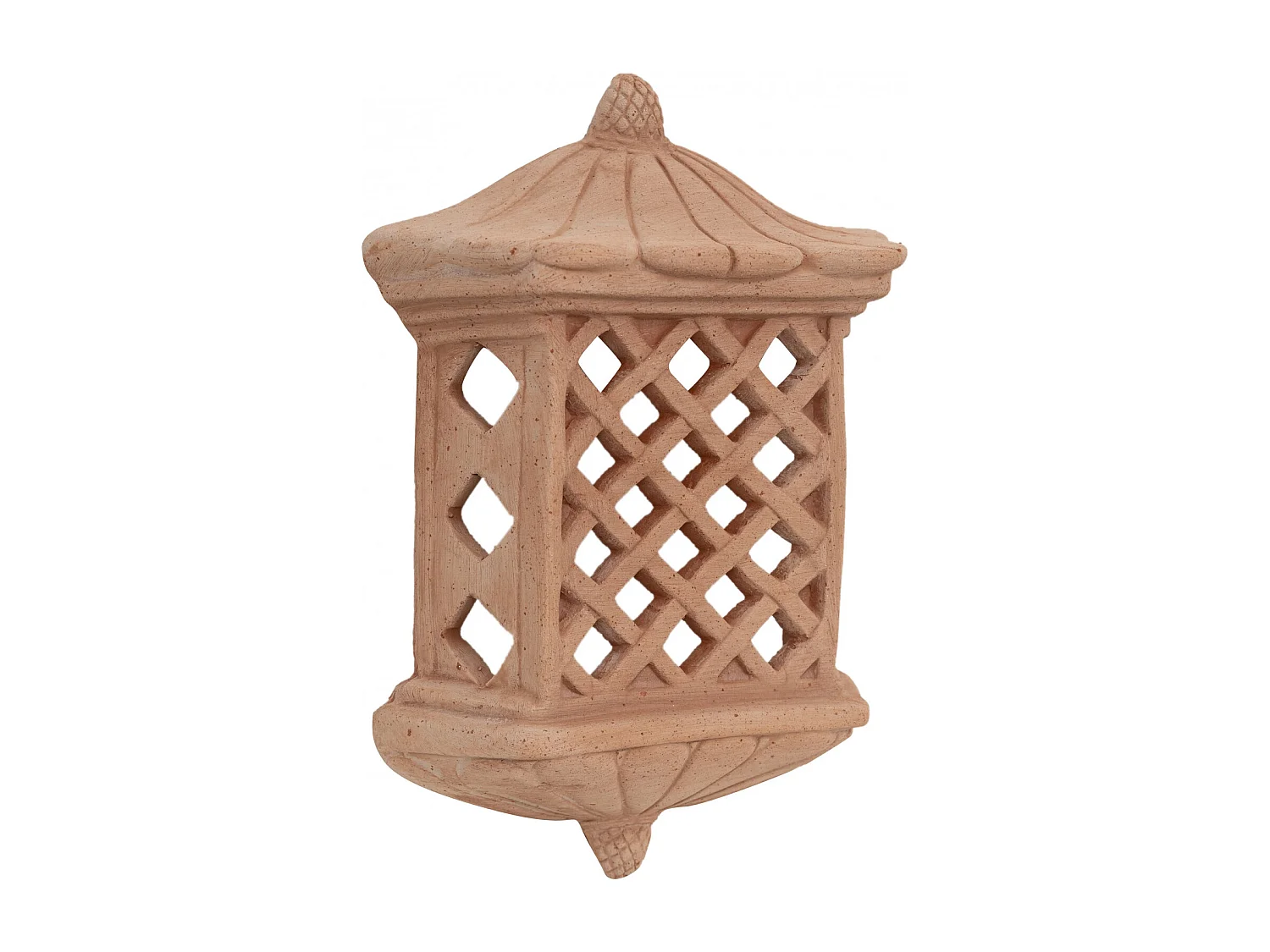 Lanterne en terre cuite BISCOTTINI - Parfait comme porte-bougie - Jardin - Design extérieur - Mobilier - Décoratif - Applique murale design - 25x10x36cm