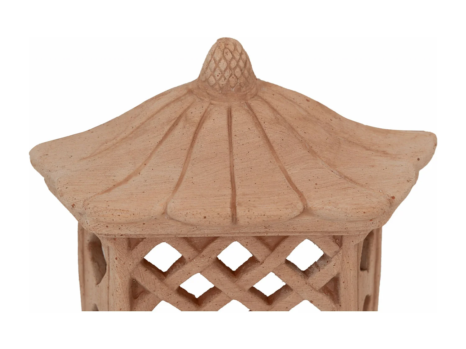 Lanterne en terre cuite BISCOTTINI - Parfait comme porte-bougie - Jardin - Design extérieur - Mobilier - Décoratif - Applique murale design - 25x10x36cm