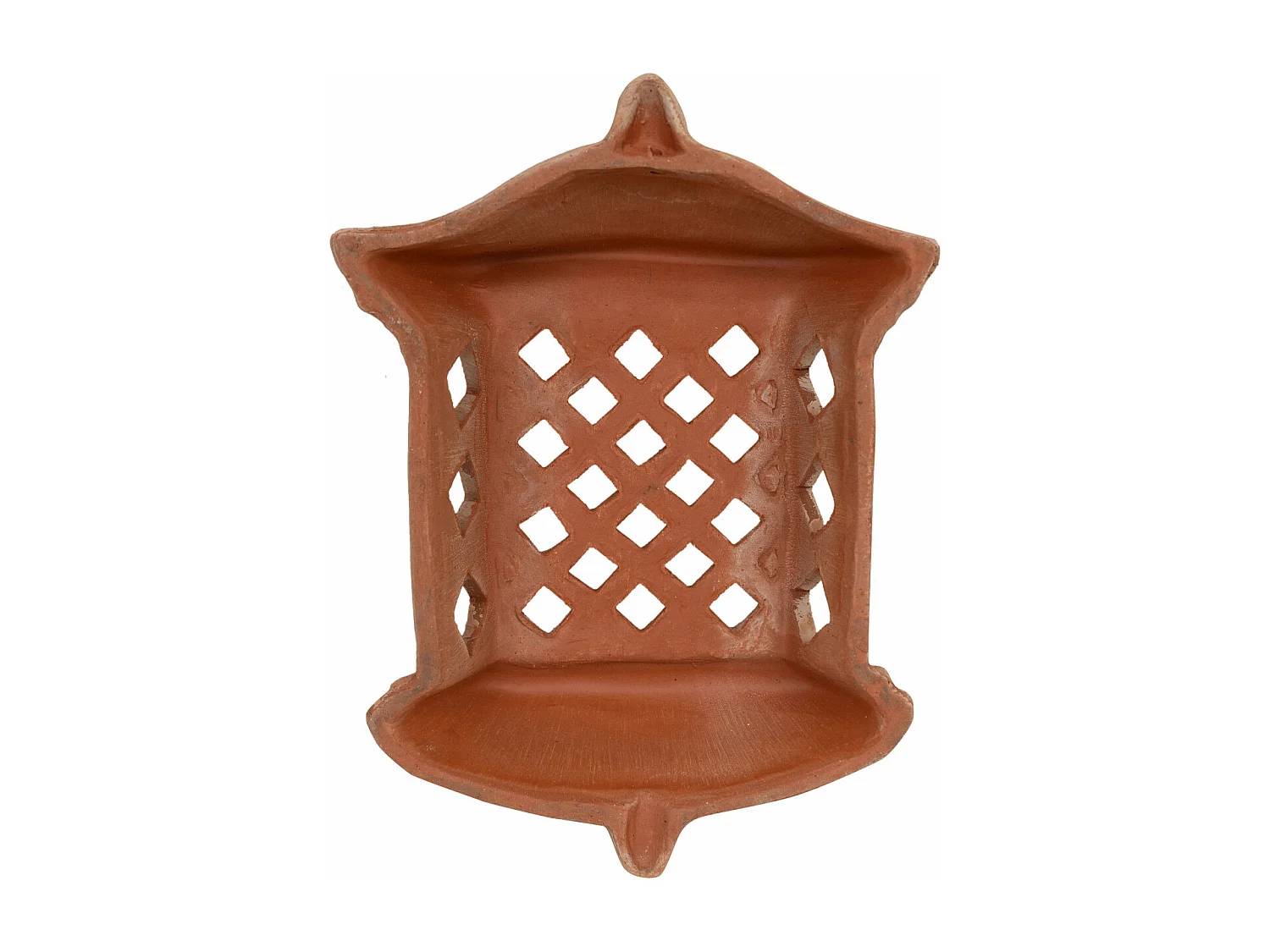 Lanterne en terre cuite BISCOTTINI - Parfait comme porte-bougie - Jardin - Design extérieur - Mobilier - Décoratif - Applique murale design - 25x10x36cm