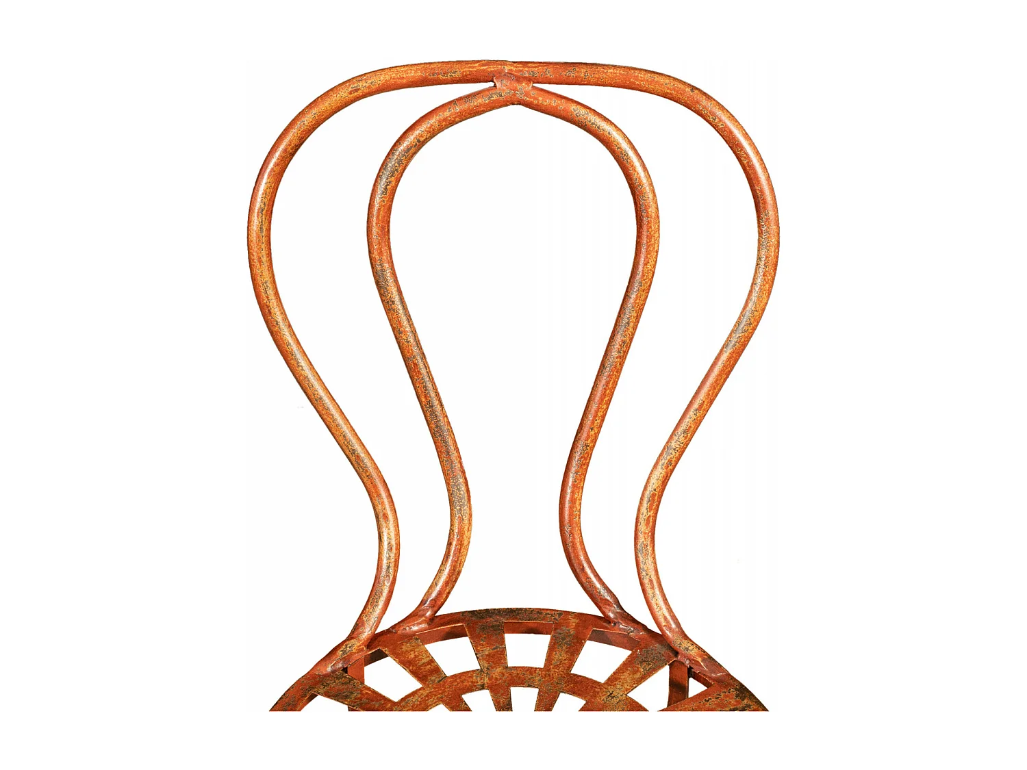 BISCOTTINI Chaise - Fer Forgé avec Finition Antique - Chaise de Jardin - Extérieur - Exposition - Décorative - Terrasse - Balcon - 50x45x91cm