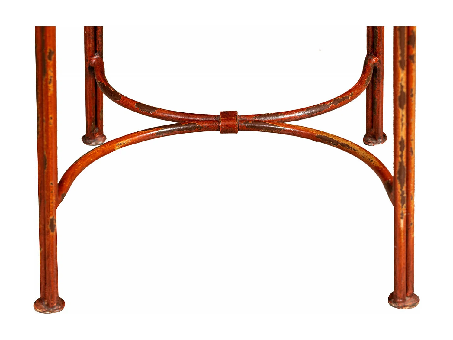 BISCOTTINI Chaise de Jardin - Fer Forgé Finition Rouge Antique - Chaise d'Extérieur - Mobilier de Jardin - Terrasse - Balcon - Chaise en Métal - 50x45x91 cm