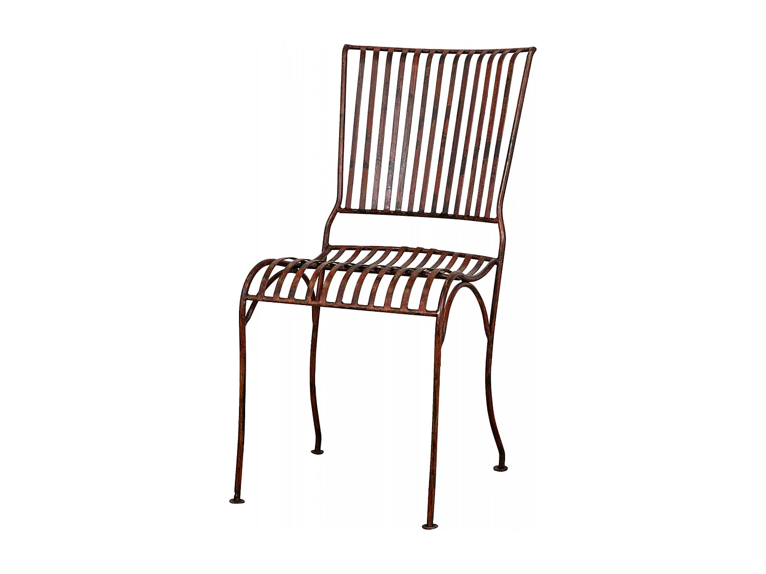 BISCOTTINI Chaise de Jardin - Fer Forgé Finition Rouge Antique - Chaise d'Extérieur - Mobilier de Jardin - Terrasse - Balcon - Chaise en Métal - 40x50x85 cm