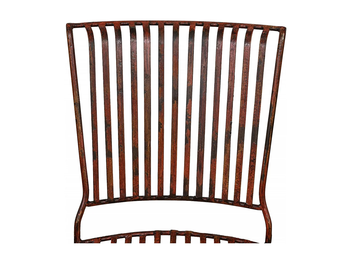 BISCOTTINI Chaise de Jardin - Fer Forgé Finition Rouge Antique - Chaise d'Extérieur - Mobilier de Jardin - Terrasse - Balcon - Chaise en Métal - 40x50x85 cm