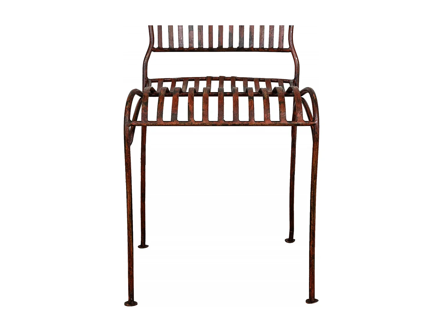 BISCOTTINI Chaise de Jardin - Fer Forgé Finition Rouge Antique - Chaise d'Extérieur - Mobilier de Jardin - Terrasse - Balcon - Chaise en Métal - 40x50x85 cm