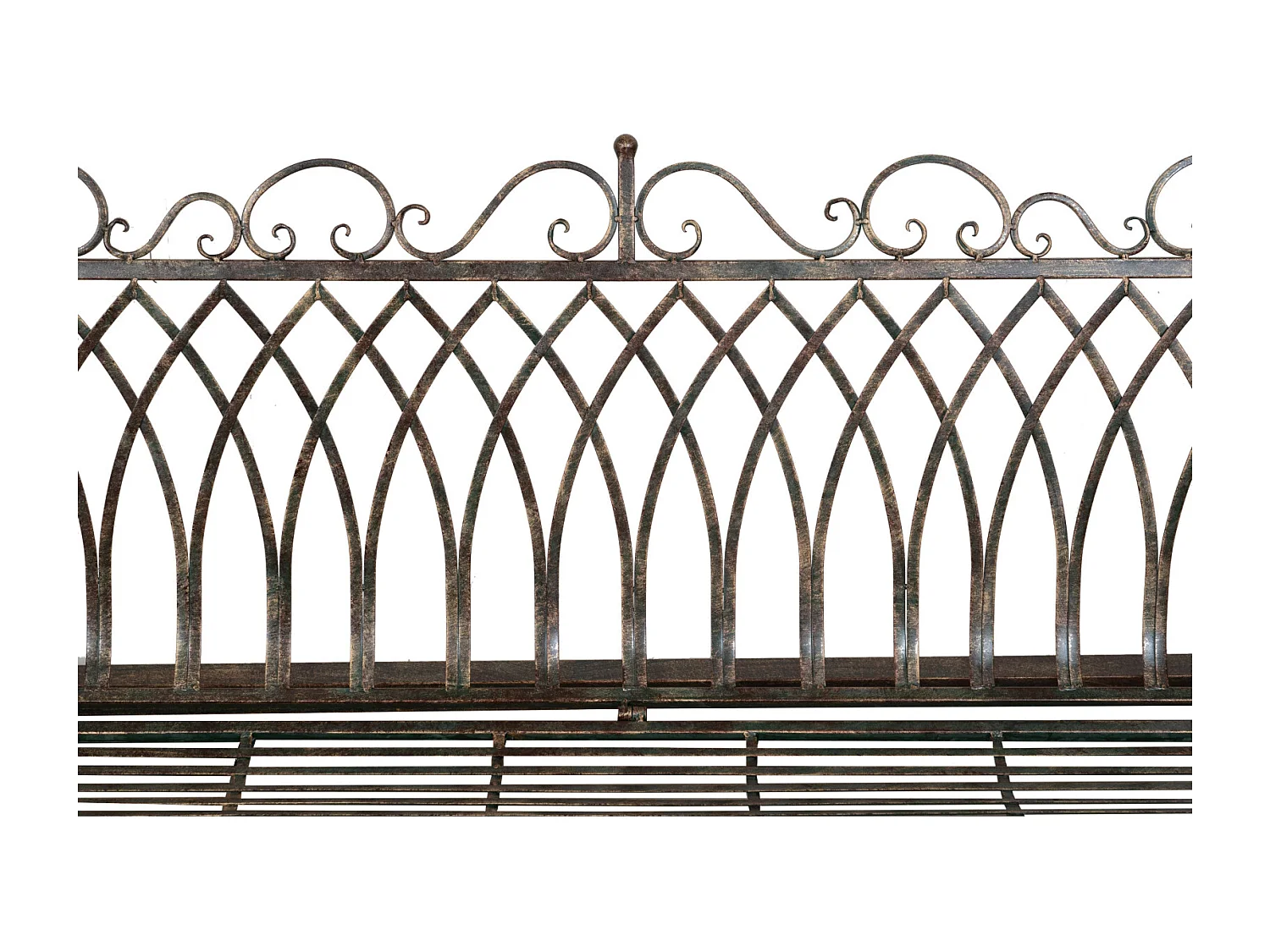 BISCOTTINI - Chaise balançoire - Fer forgé finition naturelle - Chaise de jardin - Chaise d'extérieur - Chaise de terrain de jeu - Terrasse - 248x100x220 cm