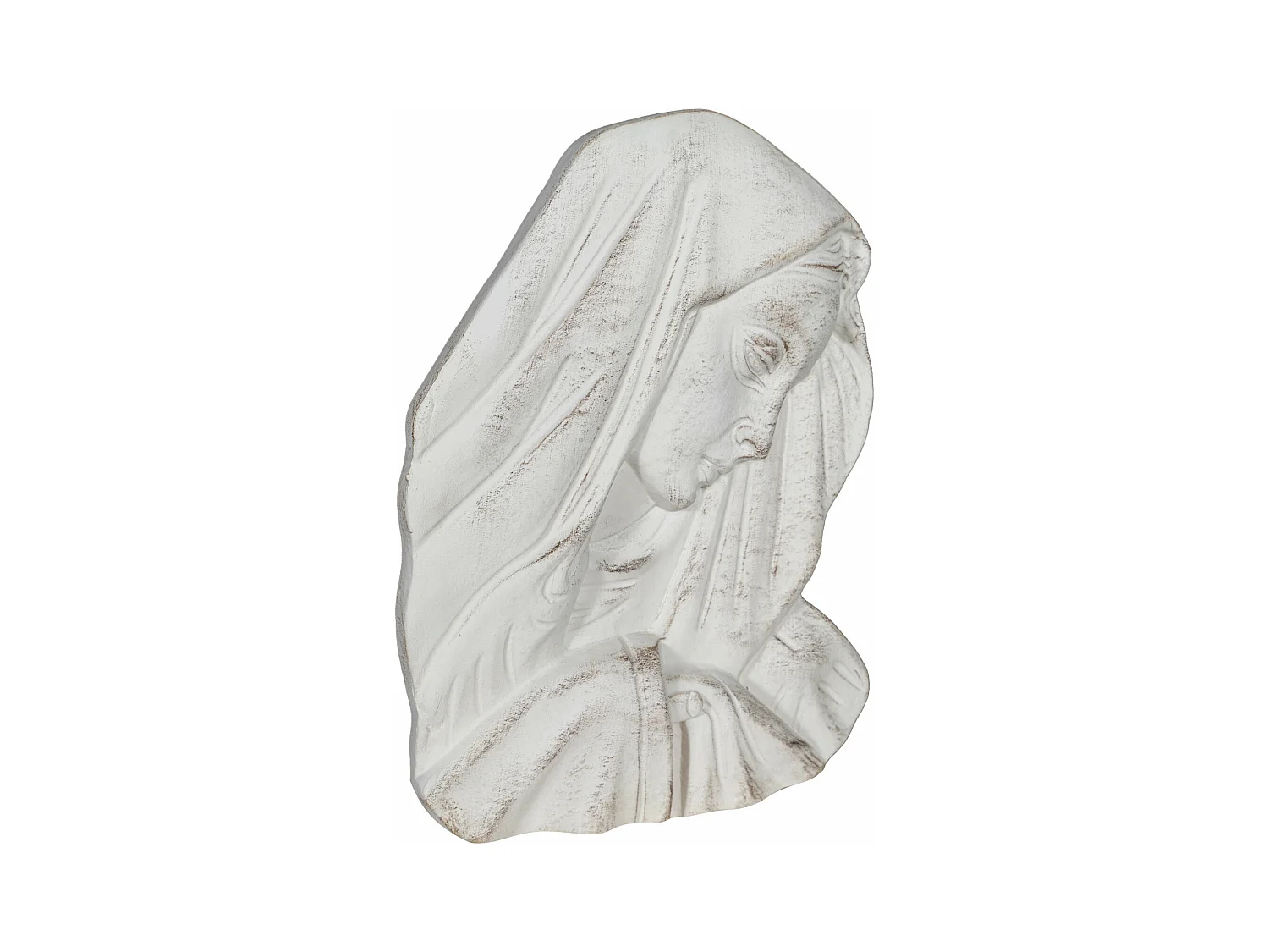 BISCOTTINI Décoration Murale - Finition Blanc Antique - Design Mural - Plaque Murale Décorative - Parfait pour le Salon - Salle à Manger - 23x4x32cm