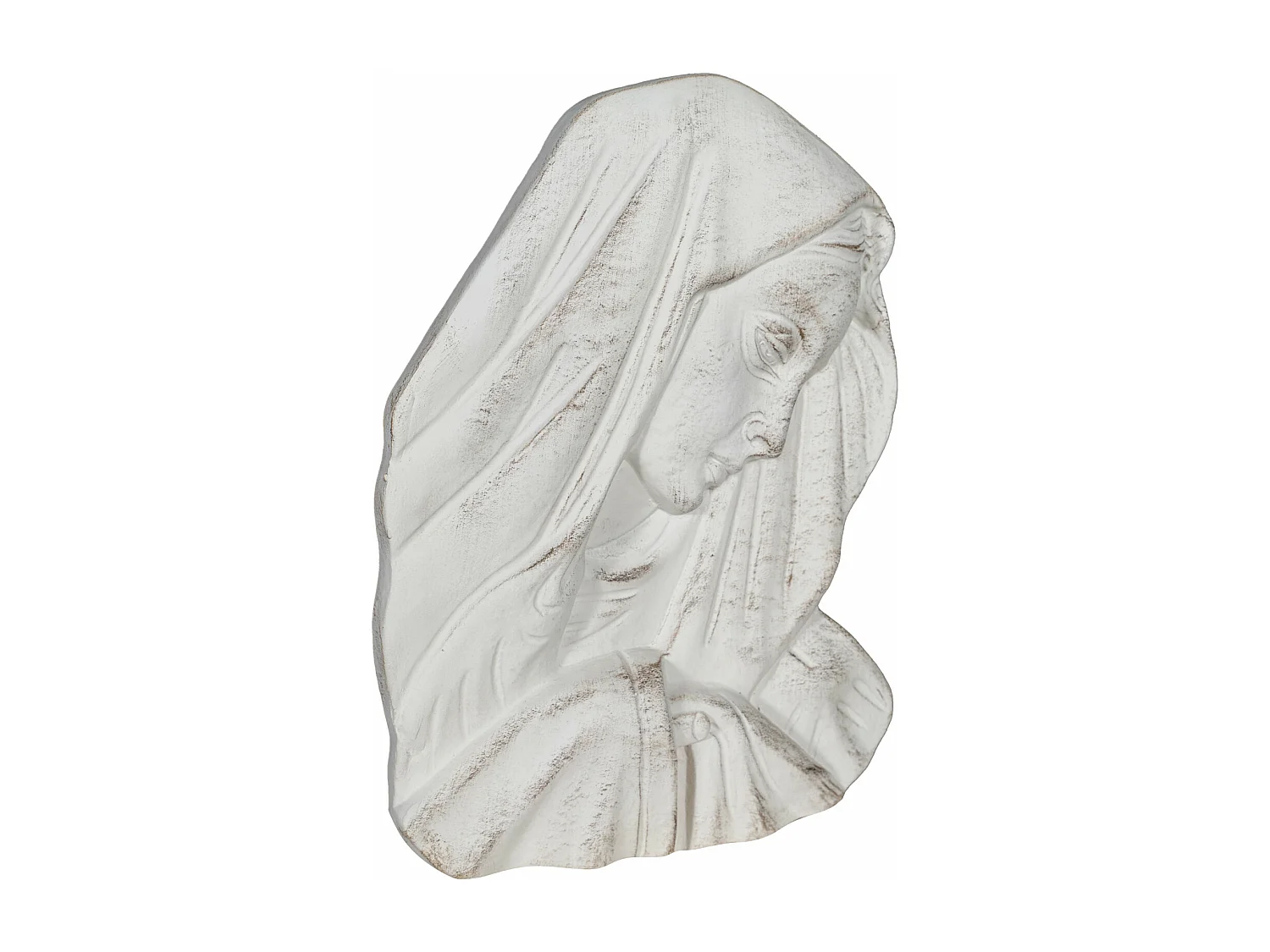 BISCOTTINI Décoration Murale - Finition Blanc Antique - Design Mural - Plaque Murale Décorative - Parfait pour le Salon - Salle à Manger - 23x4x32cm