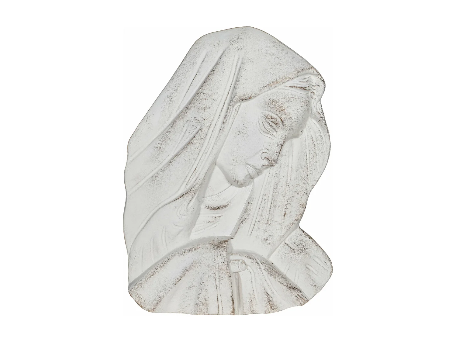 BISCOTTINI Décoration Murale - Finition Blanc Antique - Design Mural - Plaque Murale Décorative - Parfait pour le Salon - Salle à Manger - 23x4x32cm