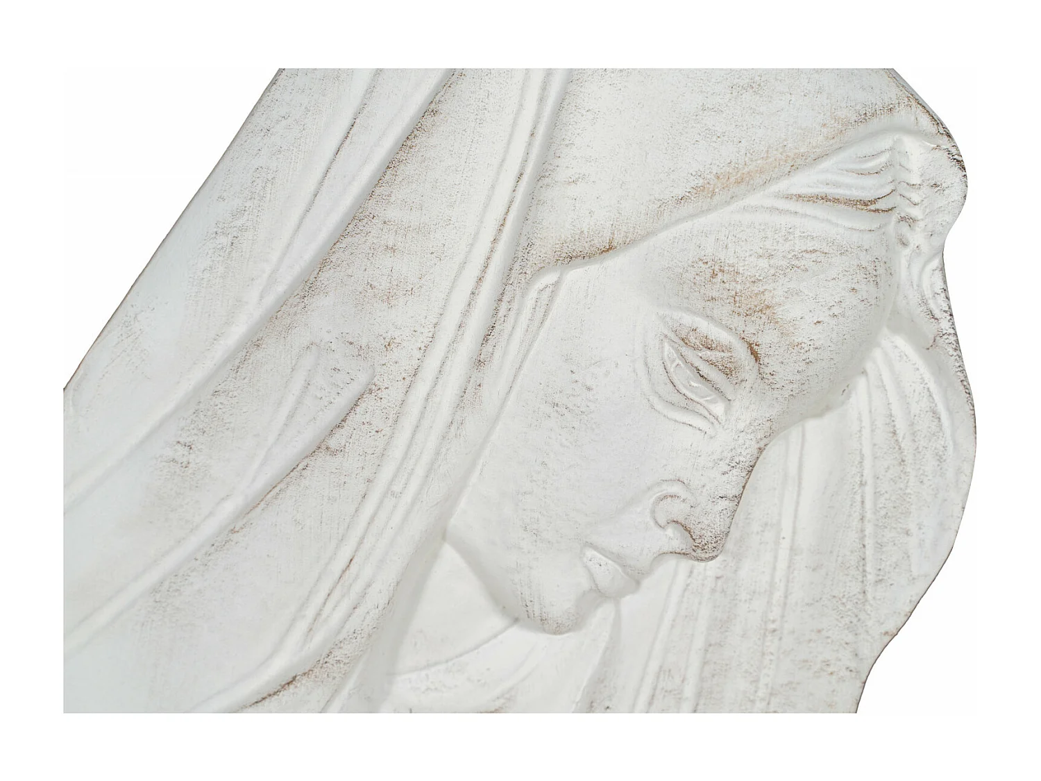 BISCOTTINI Décoration Murale - Finition Blanc Antique - Design Mural - Plaque Murale Décorative - Parfait pour le Salon - Salle à Manger - 23x4x32cm