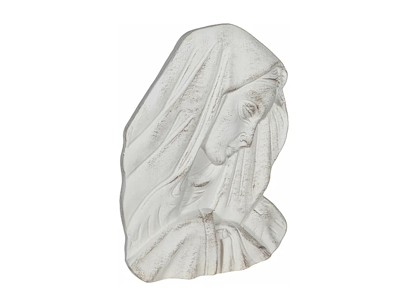 BISCOTTINI Décoration Murale - Finition Blanc Antique - Design Mural - Plaque Murale Décorative - Parfait pour le Salon - Salle à Manger - 23x4x32cm