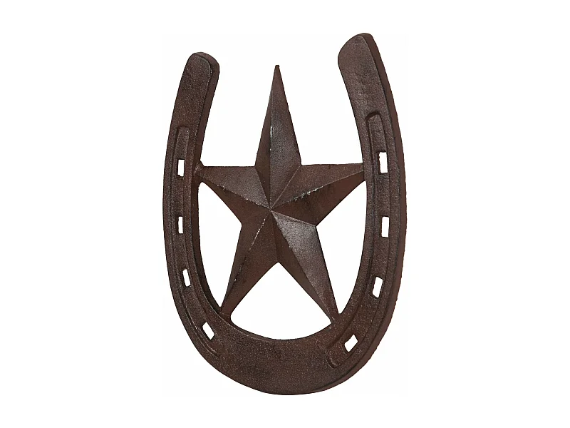 BISCOTTINI Décoration Murale - Finition Antique - Design Mural - Plaque Murale Décorative - Parfait pour le Salon - Salle à Manger - 31.5x1x29.5cm - Fer à Cheval