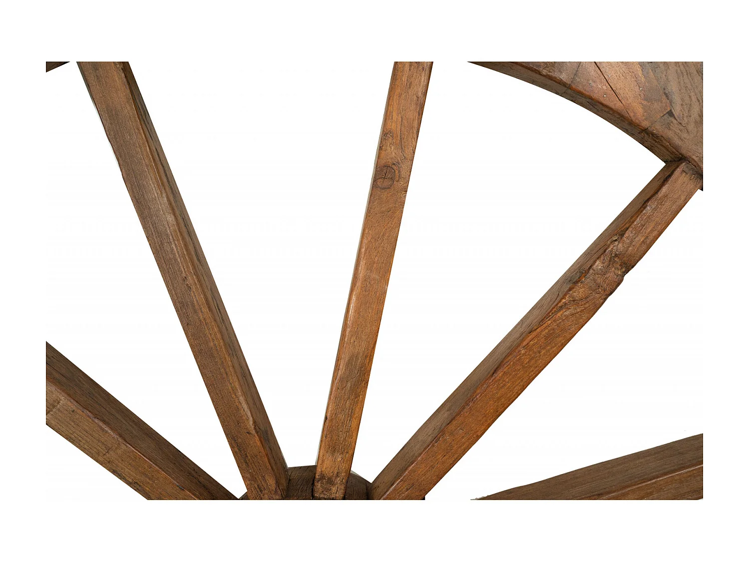 BISCOTTINI - Roue de chariot - Finition antique restaurée - Décoration murale - Plaque murale décorative - Mobilier - Décoration - 117x30x117 cm