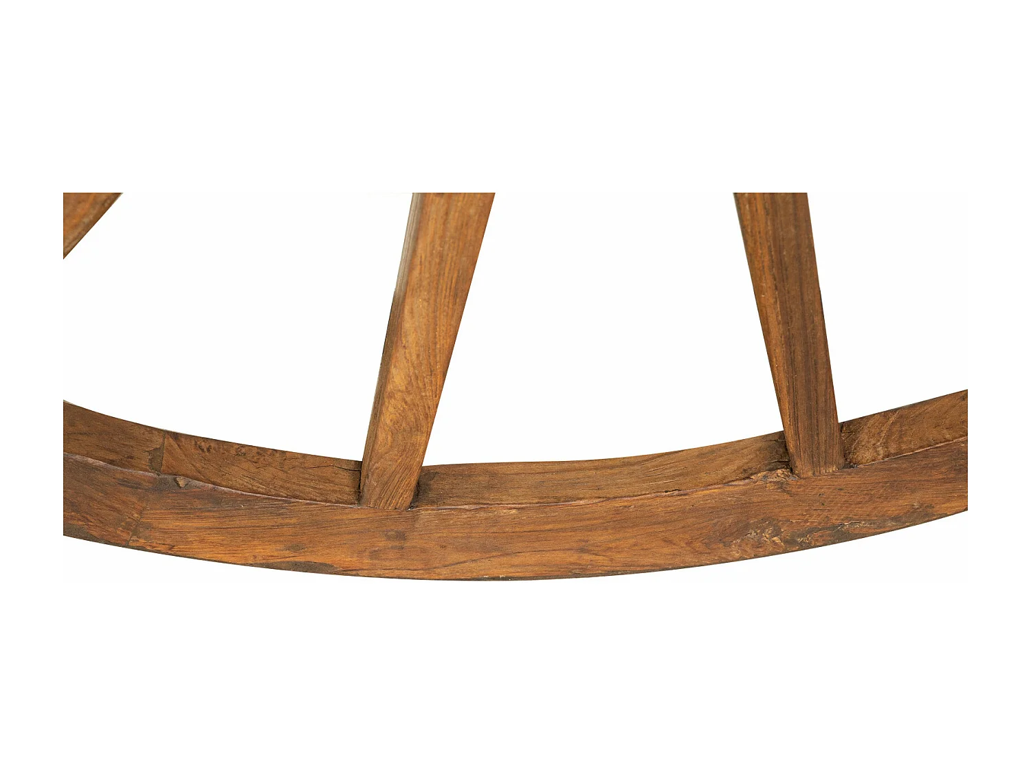 BISCOTTINI - Roue de chariot - Finition antique restaurée - Décoration murale - Plaque murale décorative - Mobilier - Décoration - 117x30x117 cm