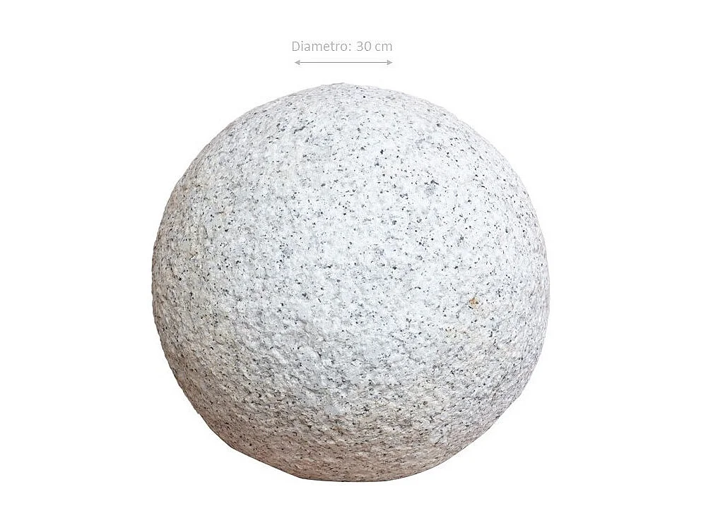 BISCOTTINI Statue - Finition sphère en pierre - Statue en pierre - Statue décorative - Statue de jardin - Sculpture - Décoration - Affichage - Salon - 30x30x30 cm