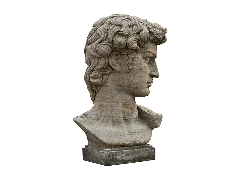 BISCOTTINI Statue - En Pierre - Design - Décorative - Parfait pour le Salon - Salle à Manger - Jardin - Présentation - 43x35x64cm - Décoration