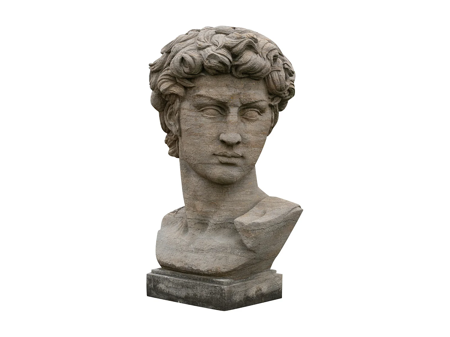 BISCOTTINI Statue - En Pierre - Design - Décorative - Parfait pour le Salon - Salle à Manger - Jardin - Présentation - 43x35x64cm - Décoration