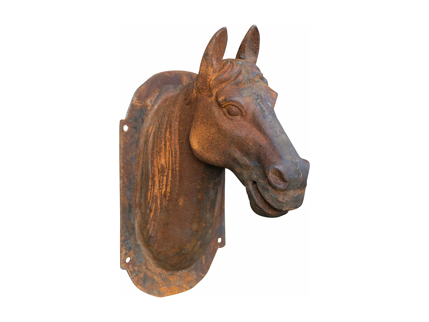 BISCOTTINI Décoration Murale - Finition Antique - Design Mural - Plaque Murale Décorative - Parfait pour le Salon - Salle à Manger - 18x30x34cm - Tête de Cheval