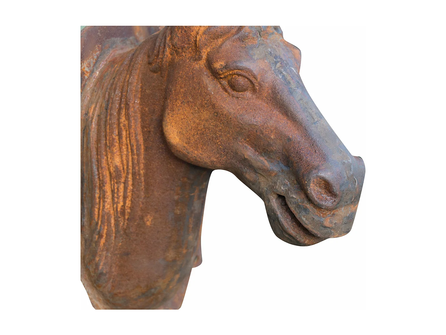 BISCOTTINI Décoration Murale - Finition Antique - Design Mural - Plaque Murale Décorative - Parfait pour le Salon - Salle à Manger - 18x30x34cm - Tête de Cheval