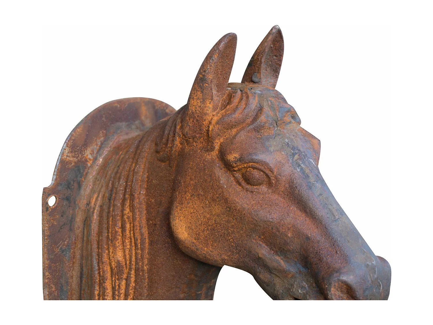 BISCOTTINI Décoration Murale - Finition Antique - Design Mural - Plaque Murale Décorative - Parfait pour le Salon - Salle à Manger - 18x30x34cm - Tête de Cheval