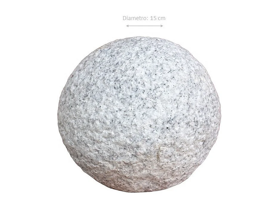 BISCOTTINI Statue - Finition sphère en pierre - Statue en pierre - Statue décorative - Statue de jardin - Sculpture - Décoration - Affichage - Salon - 15x15x15 cm