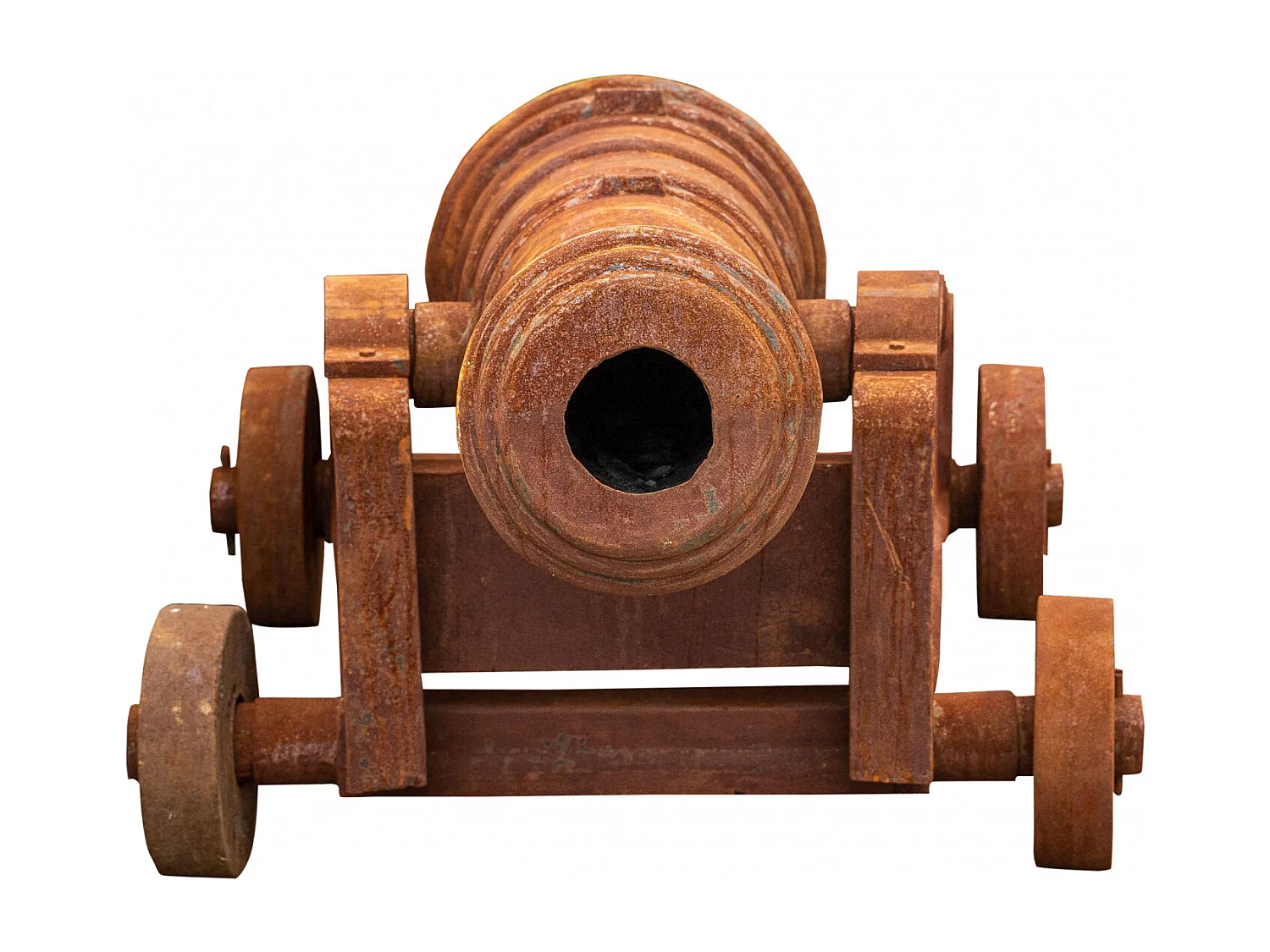 BISCOTTINI Canon Vintage - Finition Fer Antique - Design - Décoratif - Salle à Manger - Jardin - Extérieur - 215x95x80cm