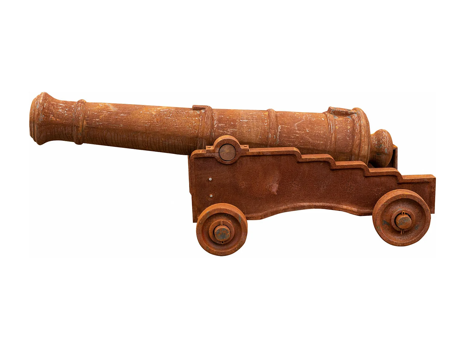 BISCOTTINI Canon Vintage - Finition Fer Antique - Design - Décoratif - Salle à Manger - Jardin - Extérieur - 215x95x80cm