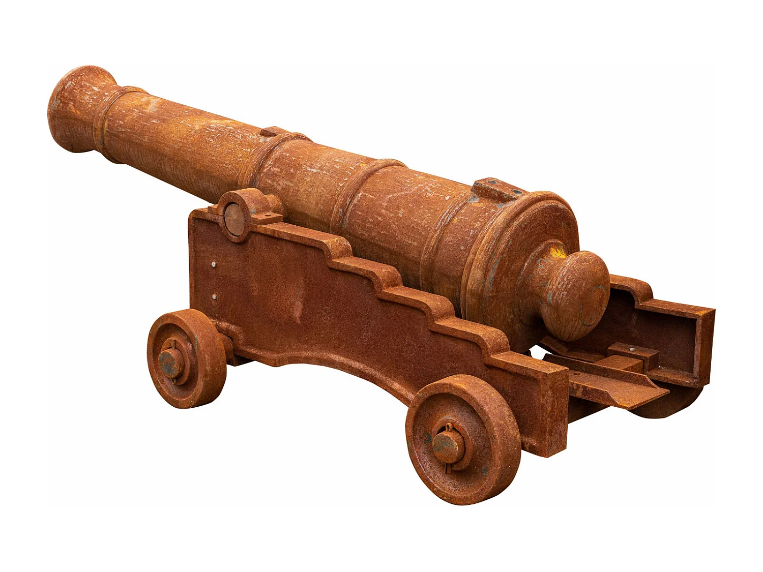 BISCOTTINI Canon Vintage - Finition Fer Antique - Design - Décoratif - Salle à Manger - Jardin - Extérieur - 215x95x80cm