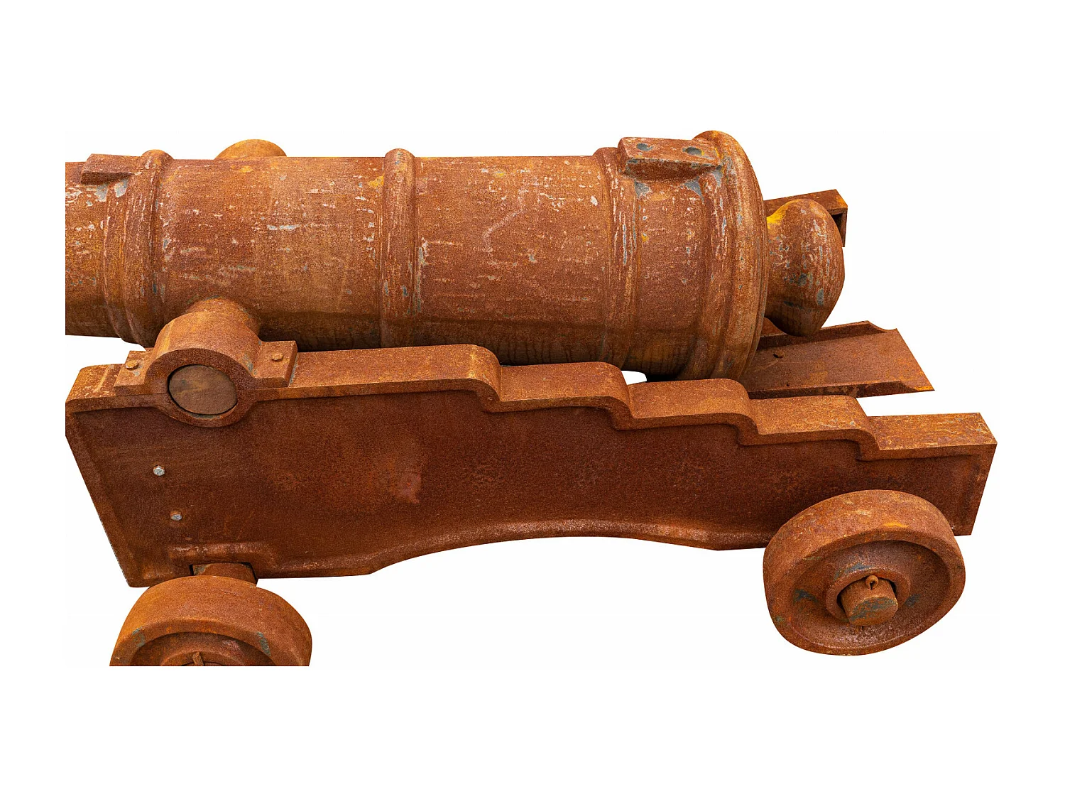 BISCOTTINI Canon Vintage - Finition Fer Antique - Design - Décoratif - Salle à Manger - Jardin - Extérieur - 215x95x80cm