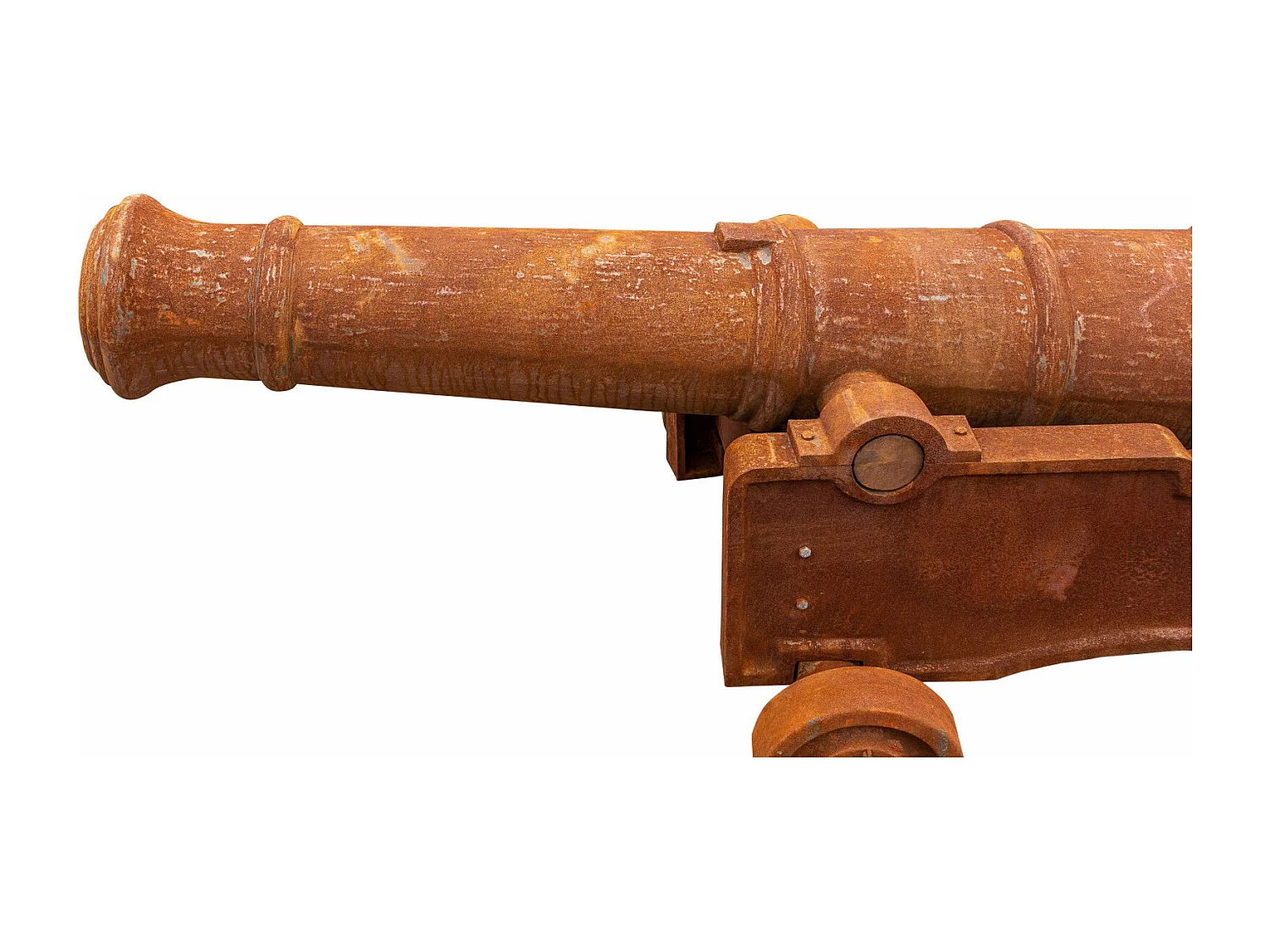 BISCOTTINI Canon Vintage - Finition Fer Antique - Design - Décoratif - Salle à Manger - Jardin - Extérieur - 215x95x80cm