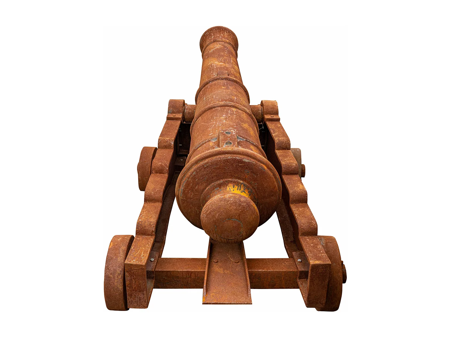 BISCOTTINI Canon Vintage - Finition Fer Antique - Design - Décoratif - Salle à Manger - Jardin - Extérieur - 215x95x80cm