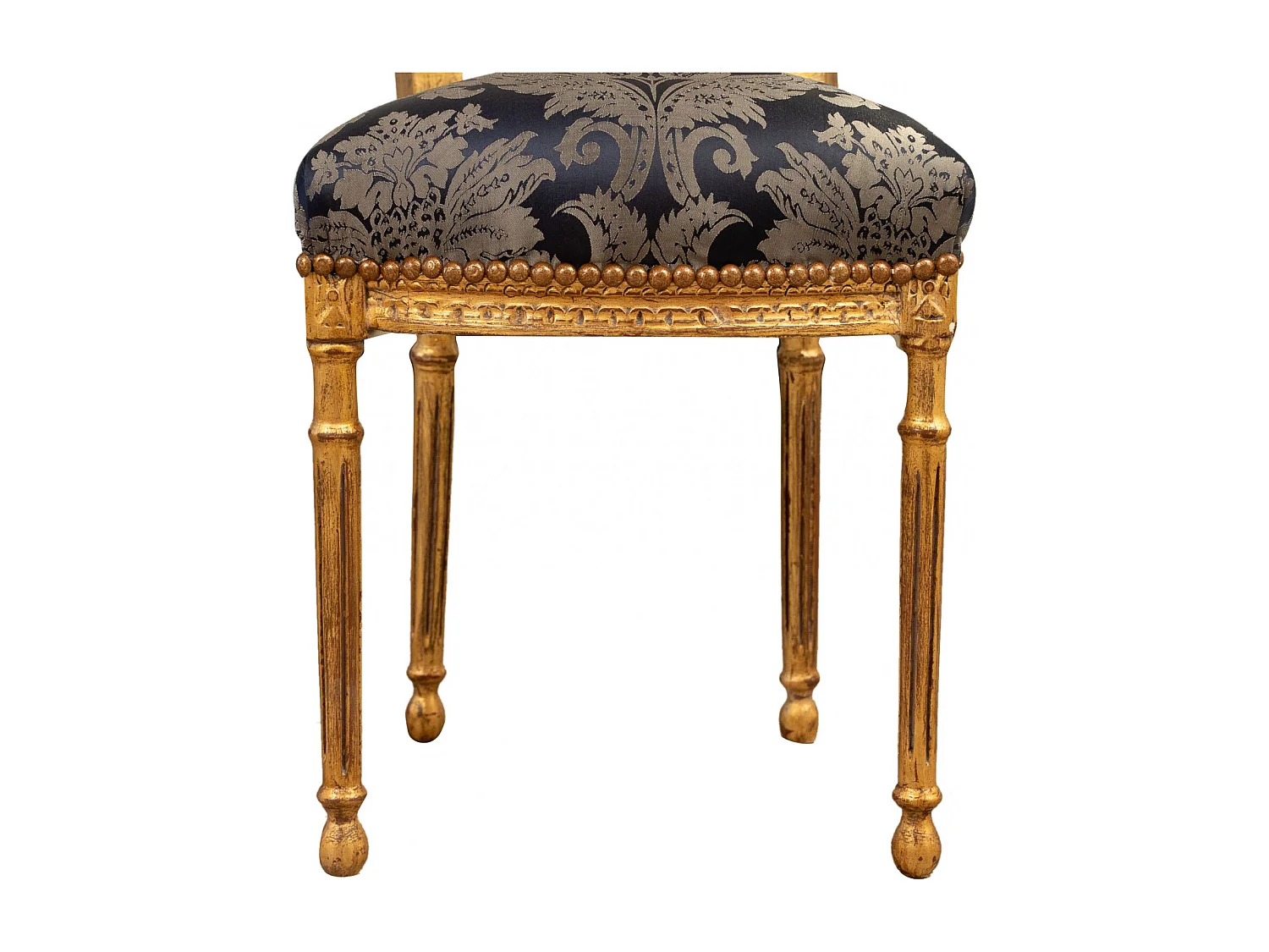 BISCOTTINI Chaise Louis XVI Française - Finition naturelle -chaise de bureau vintage - Jardin - Cuisine - Salon - Salle à manger-Mobilier - 40x46x92cm