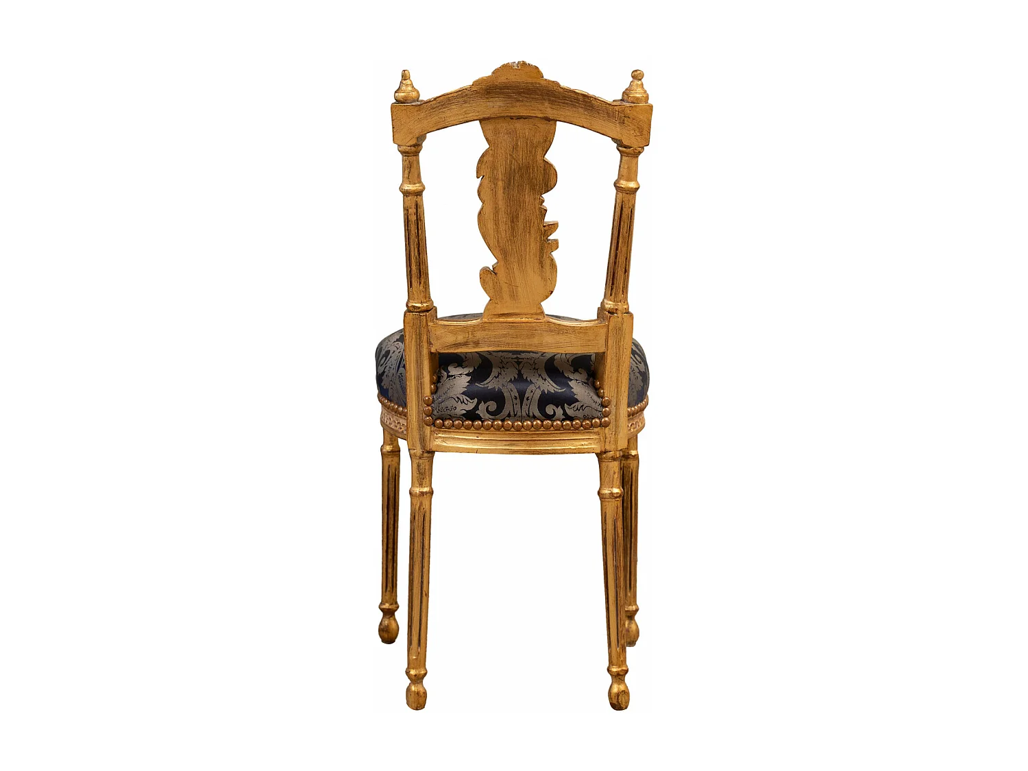 BISCOTTINI Chaise Louis XVI Française - Finition naturelle -chaise de bureau vintage - Jardin - Cuisine - Salon - Salle à manger-Mobilier - 40x46x92cm