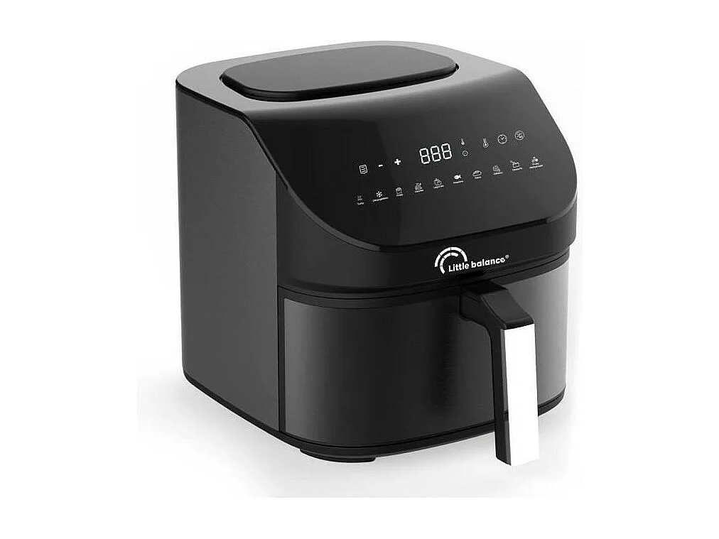 Friteuse diététique - LITTLE BALANCE - Crousty light XL - 7 L - 1600 W - 10 programmes - Noir