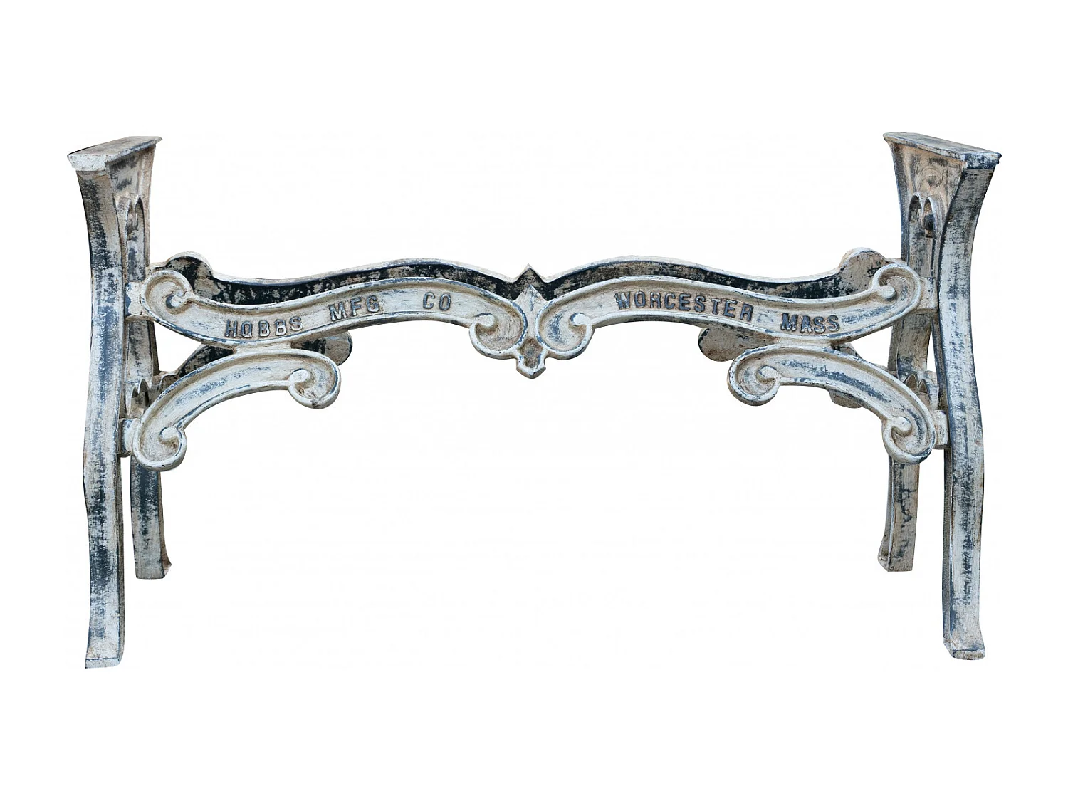 BISCOTTINI Piètement de Table - Fonte avec Finition Antique - Table de Jardin - Extérieur - Terrasse - Balcon - Table Basse - 127x58x71cm