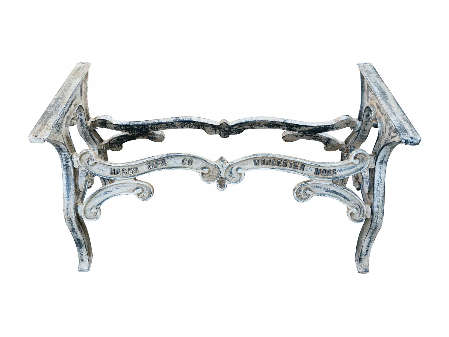 BISCOTTINI Piètement de Table - Fonte avec Finition Antique - Table de Jardin - Extérieur - Terrasse - Balcon - Table Basse - 127x58x71cm