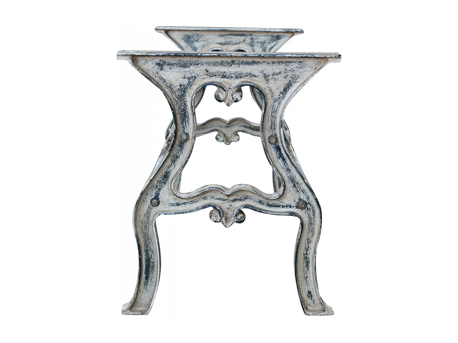 BISCOTTINI Piètement de Table - Fonte avec Finition Antique - Table de Jardin - Extérieur - Terrasse - Balcon - Table Basse - 127x58x71cm
