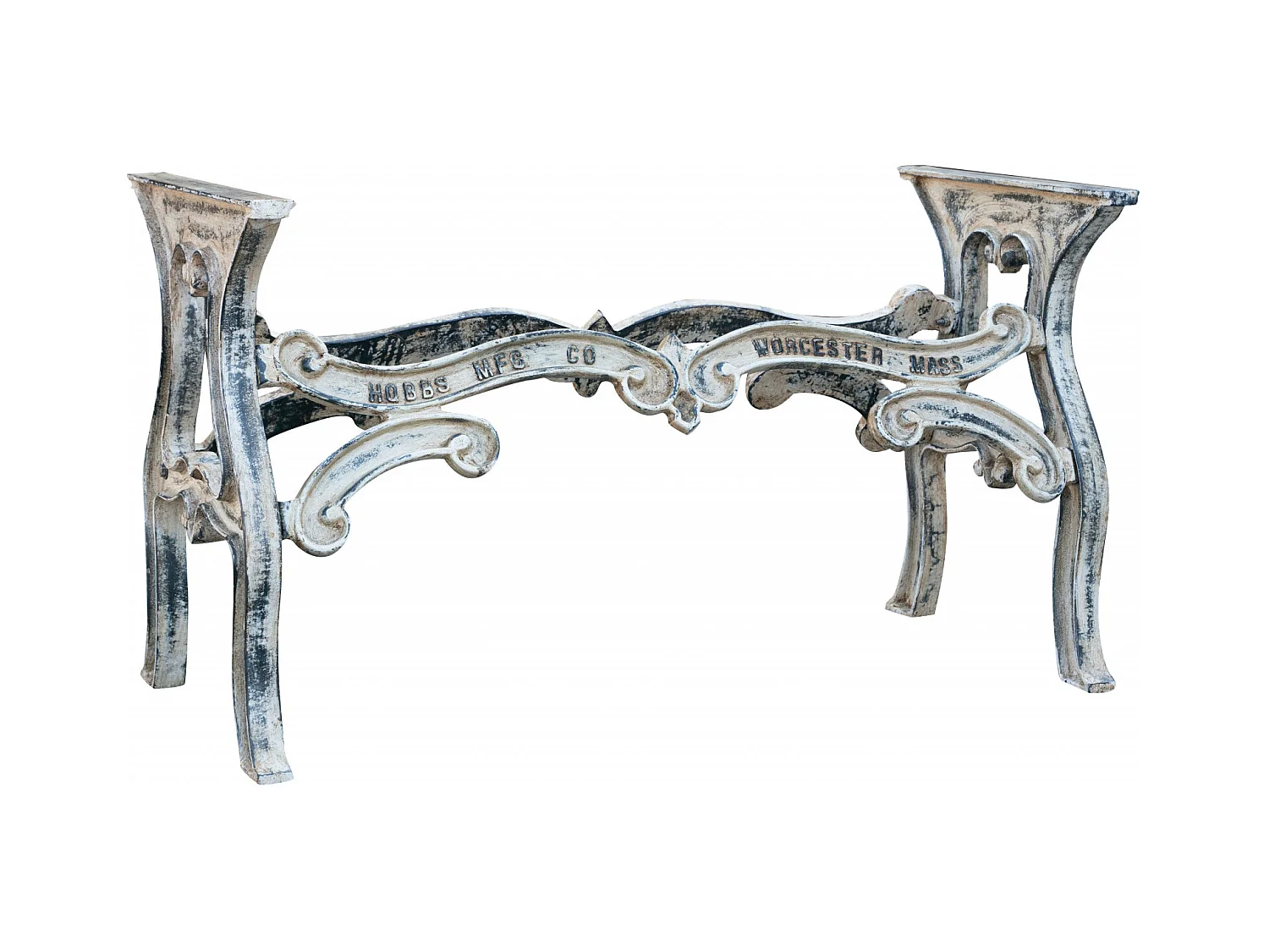 BISCOTTINI Piètement de Table - Fonte avec Finition Antique - Table de Jardin - Extérieur - Terrasse - Balcon - Table Basse - 127x58x71cm